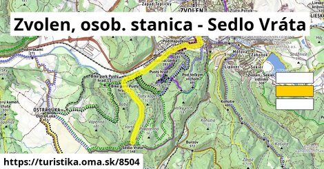 Zvolen, osob. stanica - Sedlo Vráta