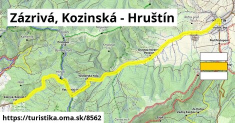 Zázrivá, Kozinská - Hruštín