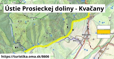 Ústie Prosieckej doliny - Kvačany