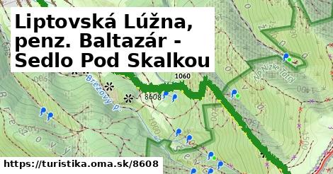 Liptovská Lúžna, penz. Baltazár - Sedlo Pod Skalkou