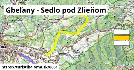 Gbeľany - Sedlo pod Zlieňom