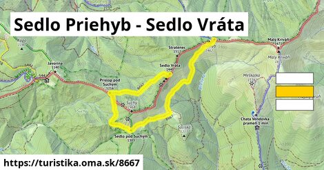 Sedlo Priehyb - Sedlo Vráta