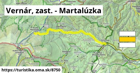 Vernár, zast. - Martalúzka