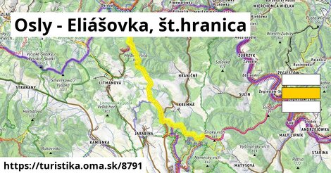 Osly - Eliášovka, št.hranica