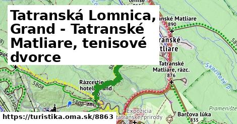 Tatranská Lomnica, Grand - Tatranské Matliare, tenisové dvorce
