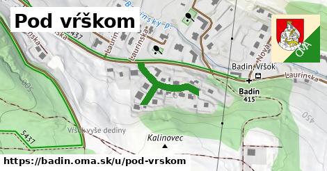 Pod vŕškom, Badín