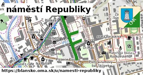 ilustrácia k náměstí Republiky, Blansko - 350 m