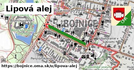 Lipová alej, Bojnice