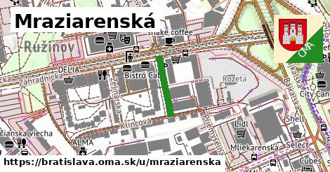 ilustrácia k Mraziarenská, Bratislava - 140 m