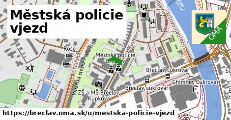 Městská policie vjezd, Břeclav