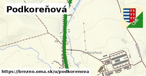 Podkoreňová, Brezno