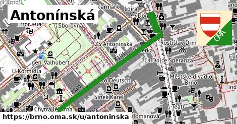 ilustrácia k Antonínská, Brno - 404 m