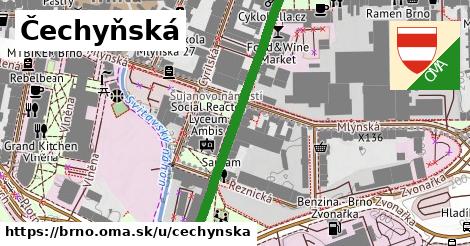 ilustrácia k Čechyňská, Brno - 440 m