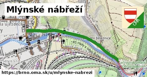 ilustrácia k Mlýnské nábřeží, Brno - 1,00 km