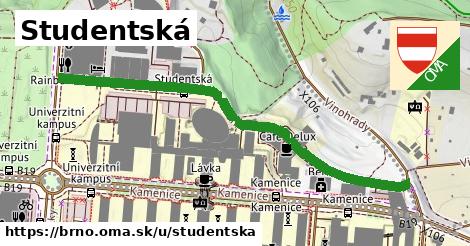 ilustrácia k Studentská, Brno - 603 m