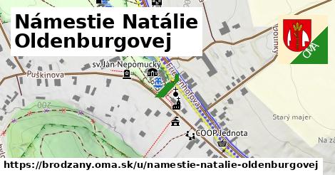 ilustrácia k Námestie Natálie Oldenburgovej, Brodzany - 53 m