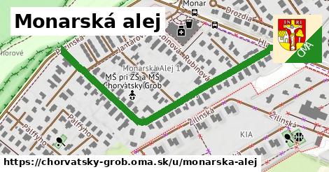 Monarská alej, Chorvátsky Grob