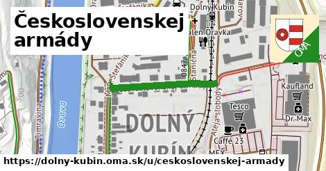 Československej armády, Dolný Kubín