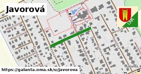 Javorová, Galanta