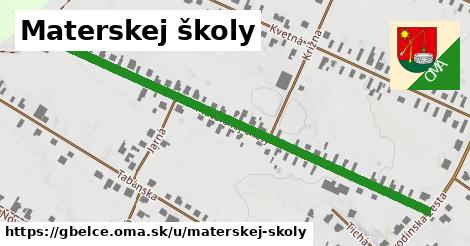 Materskej školy, Gbelce