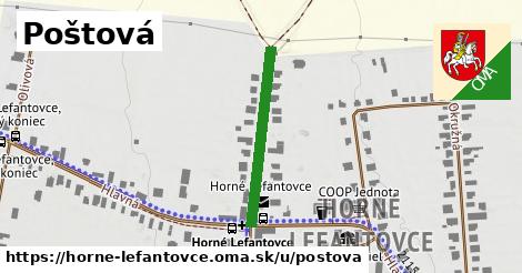 Poštová, Horné Lefantovce