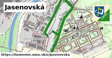 ilustrácia k Jasenovská, Humenné - 2,5 km