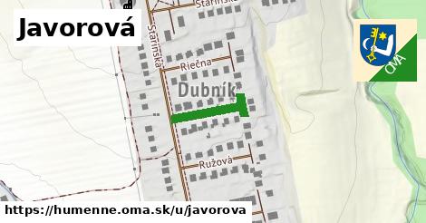 Javorová, Humenné