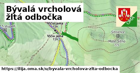 ilustrácia k Bývalá vrcholová žltá odbočka, Ilija - 93 m