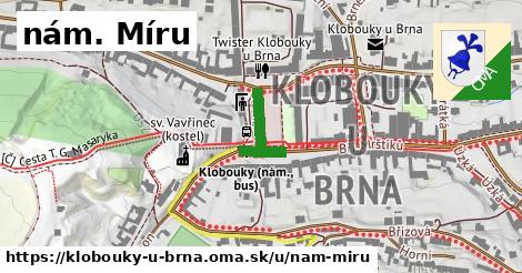 nám. Míru, Klobouky u Brna