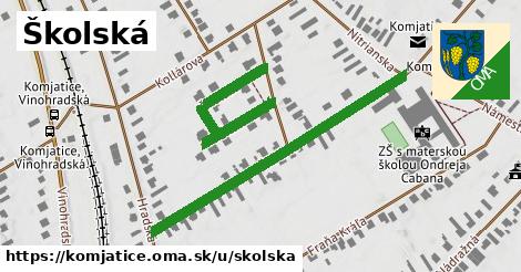 Školská, Komjatice