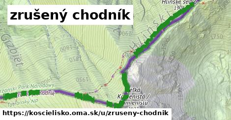 ilustrácia k zrušený chodník, Kościelisko - 1,24 km