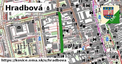 Hradbová, Košice