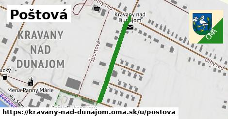 Poštová, Kravany nad Dunajom