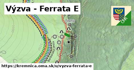 ilustrácia k Výzva - Ferrata E, Kremnica - 39 m