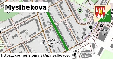 ilustrácia k Myslbekova, Kroměříž - 306 m