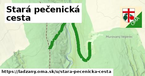 Stará pečenická cesta, Ladzany