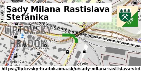 ilustrácia k Sady Milana Rastislava Štefánika, Liptovský Hrádok - 97 m