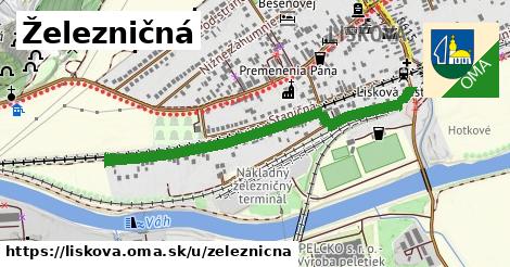 ilustrácia k Železničná, Lisková - 1,01 km
