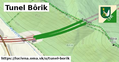 ilustrácia k Tunel Bôrik, Lučivná - 650 m