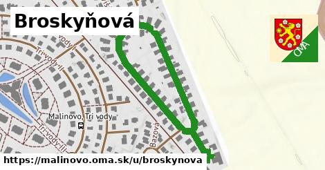 Broskyňová, Malinovo