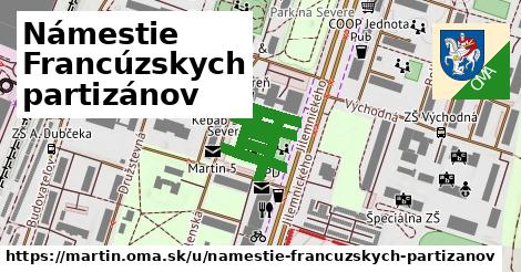 Námestie Francúzskych partizánov, Martin