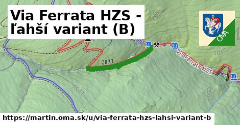 Via Ferrata HZS - ľahší variant (B), Martin