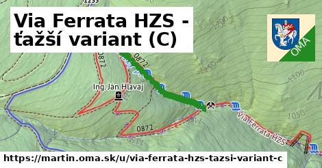 Via Ferrata HZS - ťažší variant (C), Martin