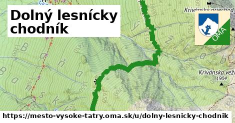 ilustrácia k Dolný lesnícky chodník, mesto Vysoké Tatry - 2,7 km