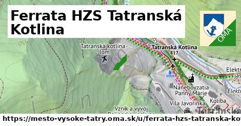 ilustrácia k Ferrata HZS Tatranská Kotlina, mesto Vysoké Tatry - 50 m