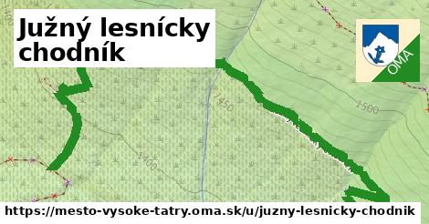 ilustrácia k Južný lesnícky chodník, mesto Vysoké Tatry - 1,24 km