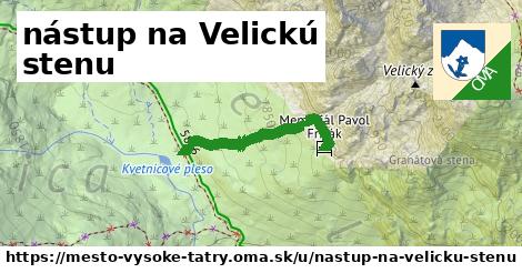 ilustrácia k nástup na Velickú stenu, mesto Vysoké Tatry - 261 m