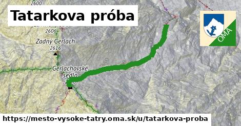ilustrácia k Tatarkova próba, mesto Vysoké Tatry - 403 m