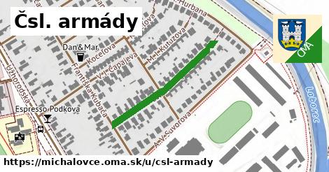 Čsl. armády, Michalovce