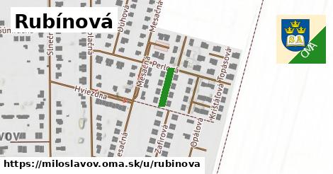 Rubínová, Miloslavov